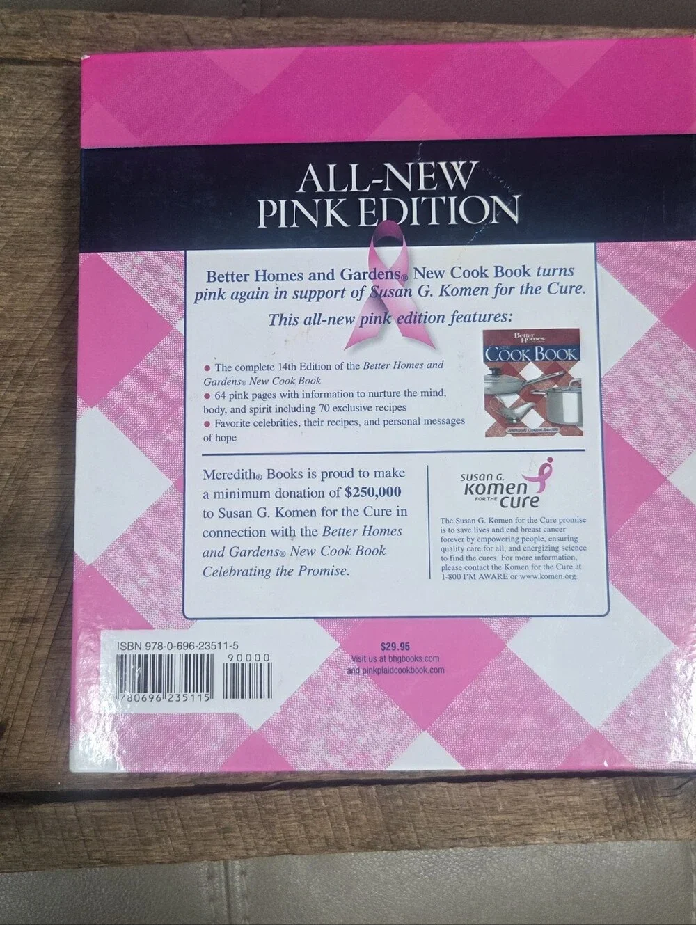 Better Homes & Gardens Pink Ribbon Cook Book - Limited Edition